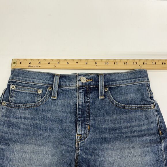 J. Crew Womens Size 25 Blue Mid Rise Raw Hem Cut-Off Denim Shorts Medium wash - Picture 7 of 9